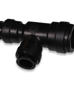 T-connector plastic, pluggable, for PE pipe 22x15x15mm